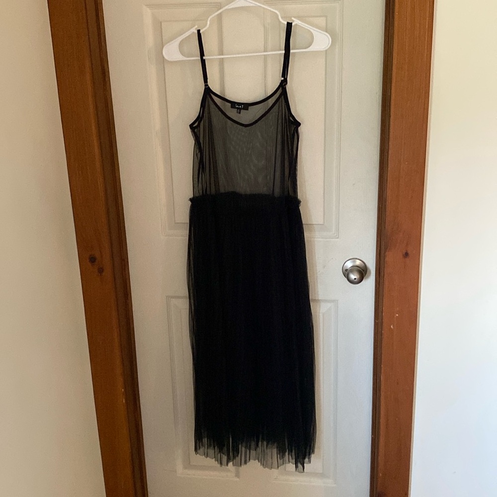 Black mesh dress
